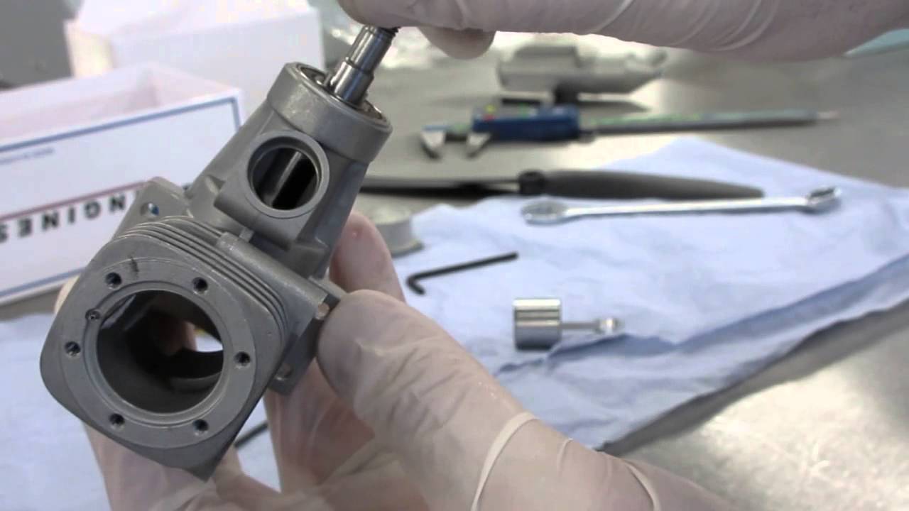 Teardown of a model aircraft engine