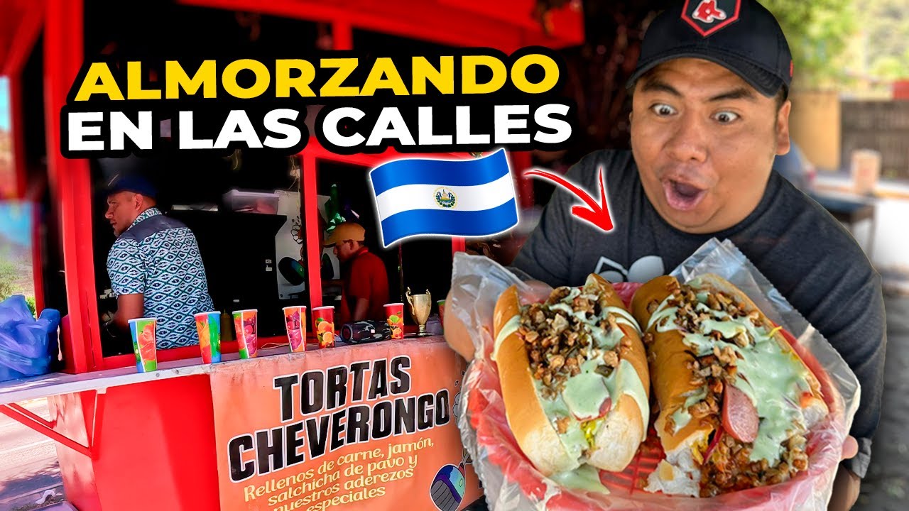 🤤ALMORZANDO en las CALLES de EL SALVADOR *con poco dinero* 🤩