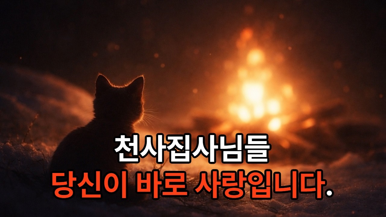 (2026년 새해) 길고양이 천사집사님의 마음을 녹여 줄 10분 장작불 ASMR (고양이 집사님 전용 불멍)