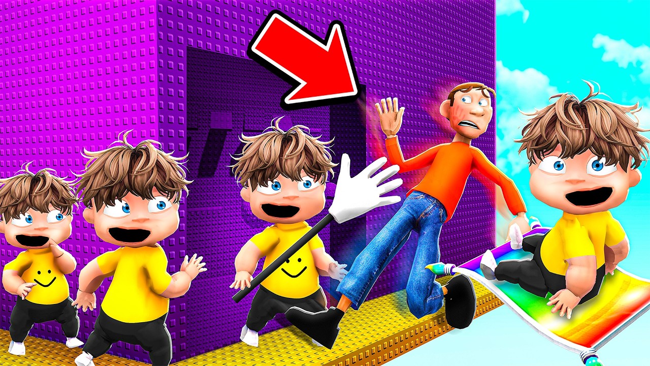 Использую КЛОН-ХАКИ, чтобы разыграть моего папу в Roblox Troll Tower!