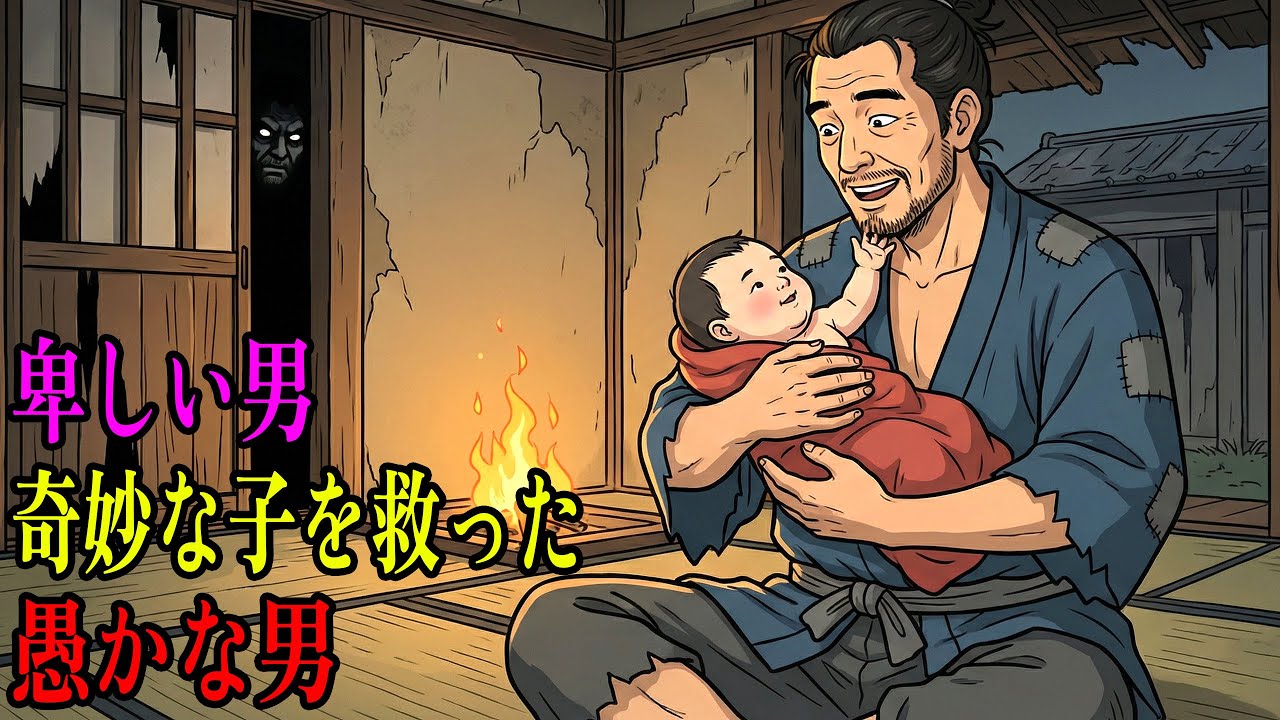 貧しい男が雪の中で赤子を拾った…だがその子の驚愕の正体に村中が震え上がった｜泣ける話｜感動｜江戸朗読｜昔話｜