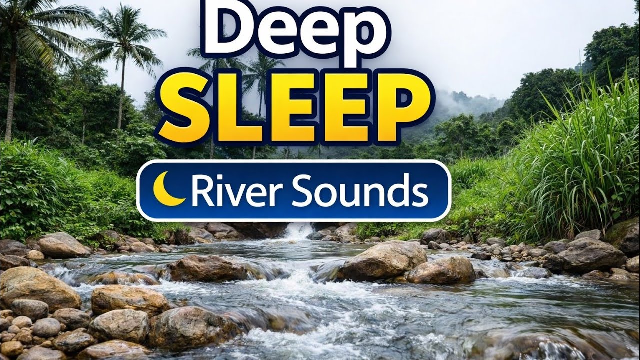 River Sounds to Fall Asleep Fast | 3 Hours Relaxing Water