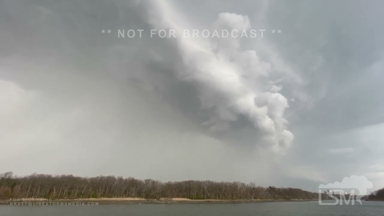 04-14-2022 Orchard Beach, NYC - Severe Thunderstorm, Shelf Cloud