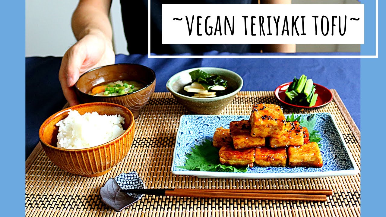 JAPANESE BREAKFAST VEGAN which satiate you till the lunch!/ teriyaki tofu recipe + miso soup