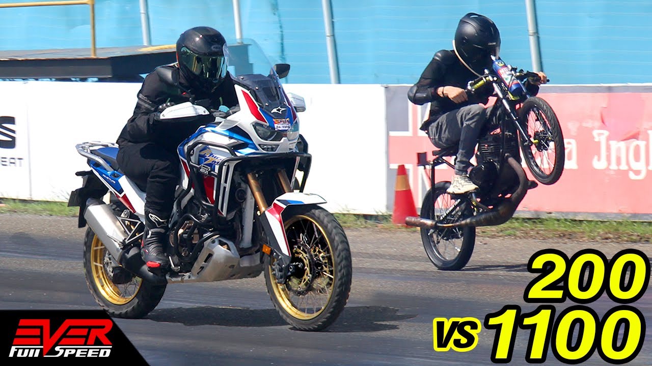 200 vs 1100 🔥 Yamaha RX 🆚África Twin CRF1100 🆚 Yamaha XT 660R 🚀DRAG RACES 🔥 piques Barranquilla 2021