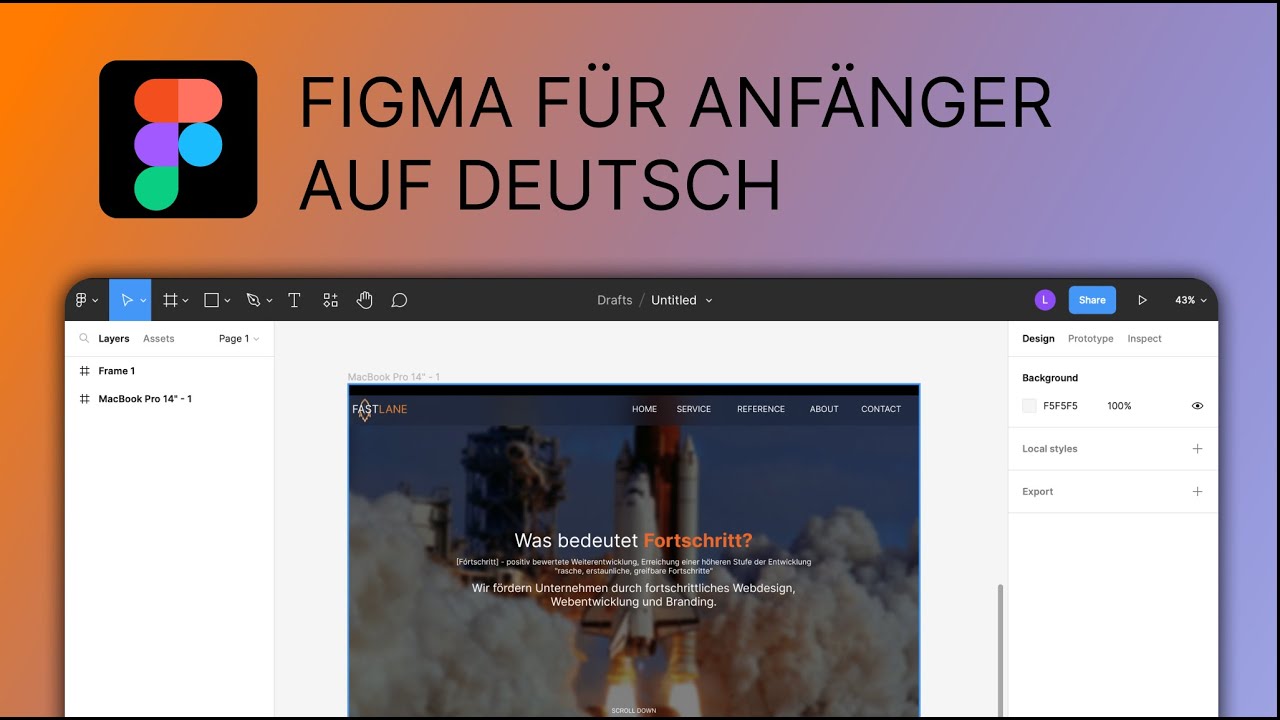 Figma Tutorial für Anfänger: Webseite auf Deutsch