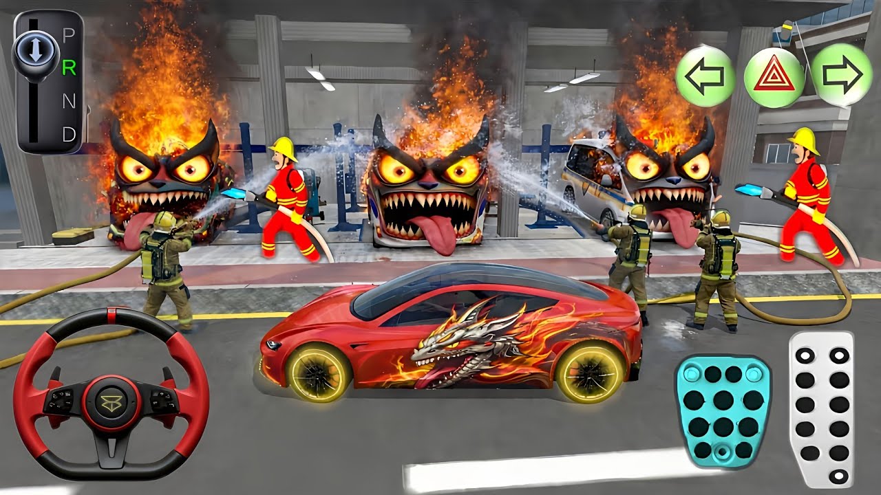 🔥 Monster Cars Fire Rescue | 3D Driving Class 2 🚗🚒