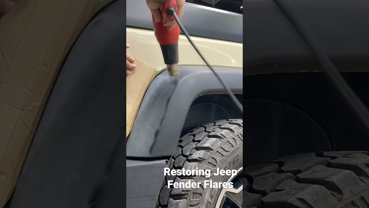 Using a Heat gun to restore Jeep JKU Wrangler fenders