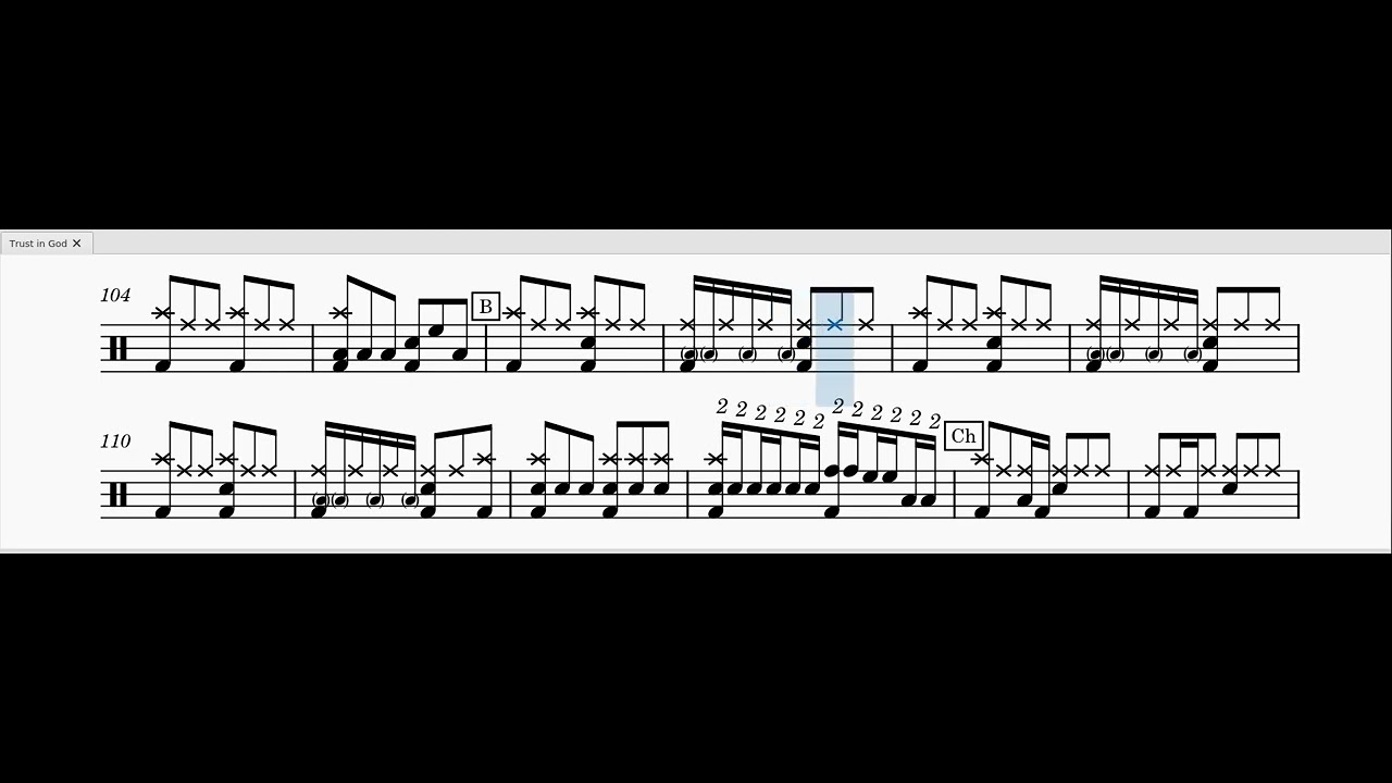 Trust in God Drum Sheet Music Tutorial
