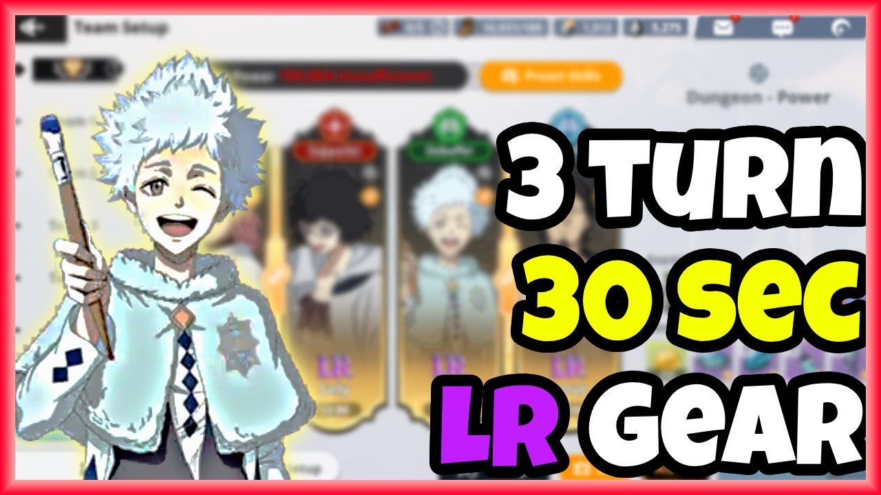 AUTO RED GEAR FARM STAGE 15 in 30 sec - Black Clover Mobile: Rise Of The Wizard King