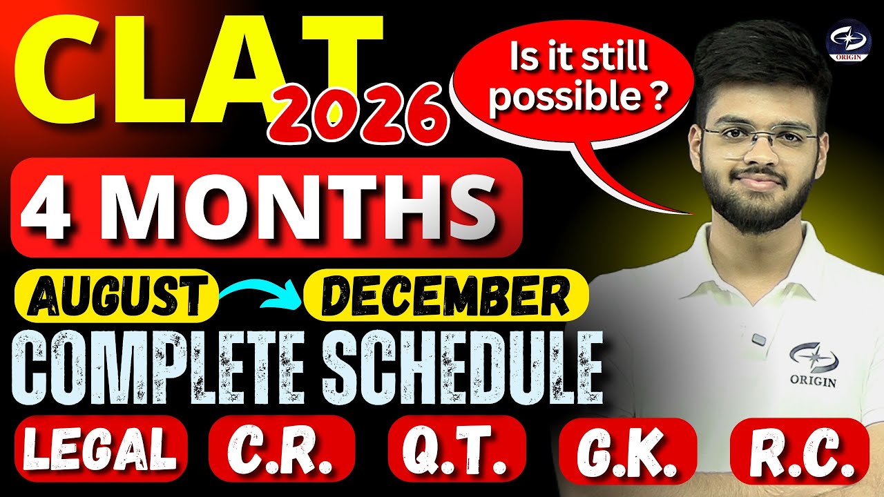 Crack CLAT in 4 Months | CLAT 2026 Monthwise Study Plan | Abhyuday Pandey