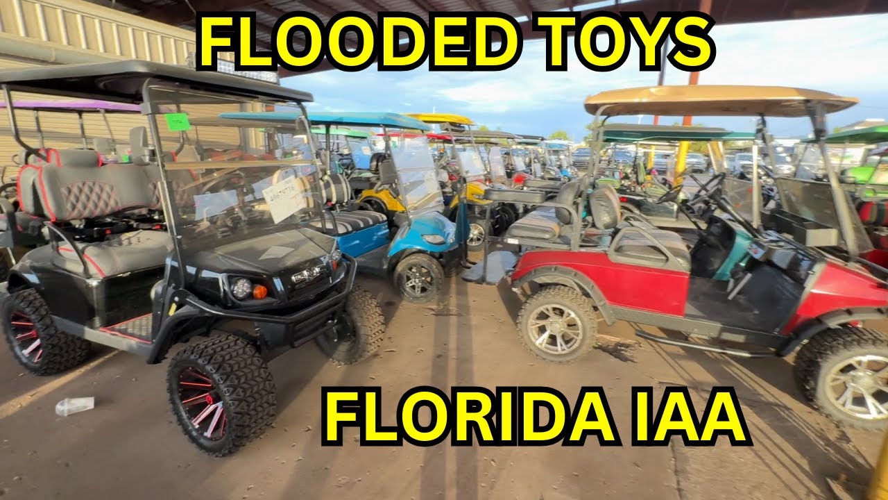 Hurricane Flooded Toys Florida IAA So Many Boats, Golf Carts and More!