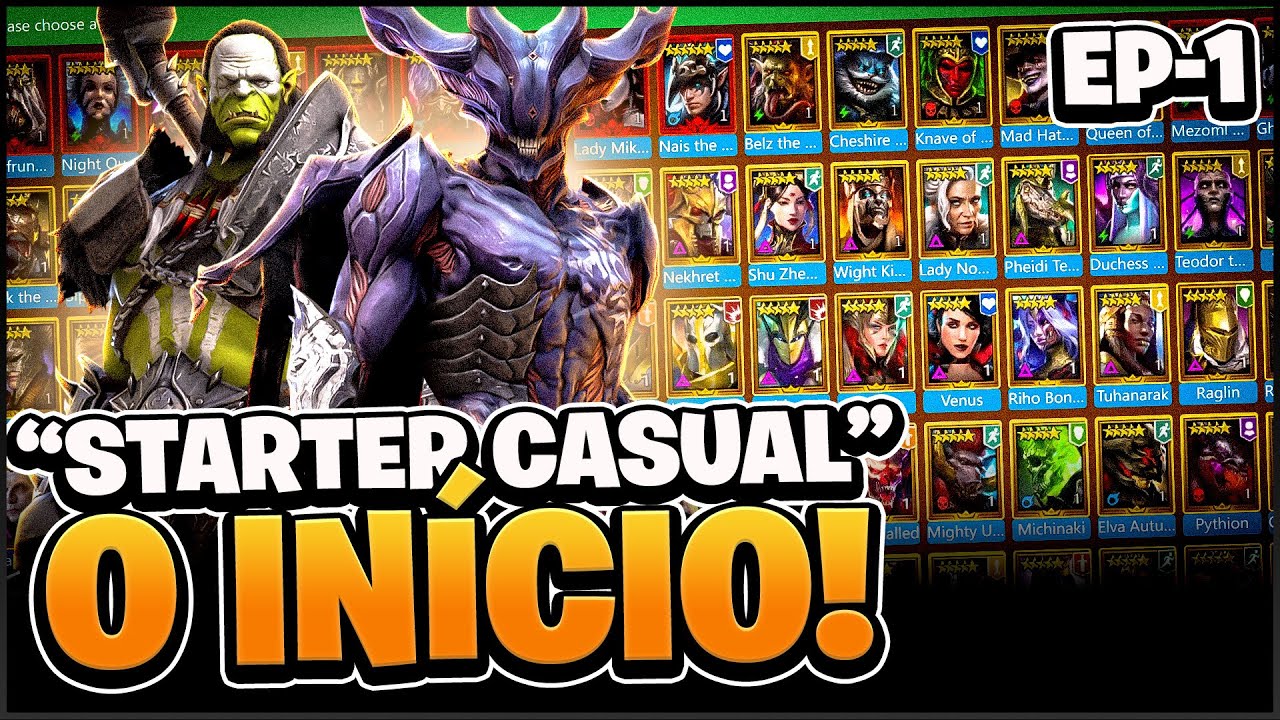 COMPREI UMA STARTER PRA COMEÇAR MINHA NOVA SÉRIE DE | STARTER CASUAL EP1| Raid Shadow Legends