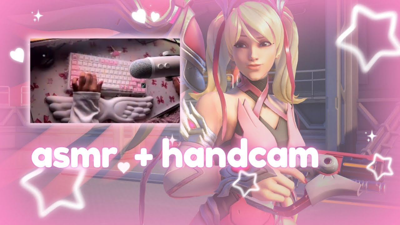 ♡ mercy keyboard asmr gameplay ♡ + handcam !! | overwatch 2