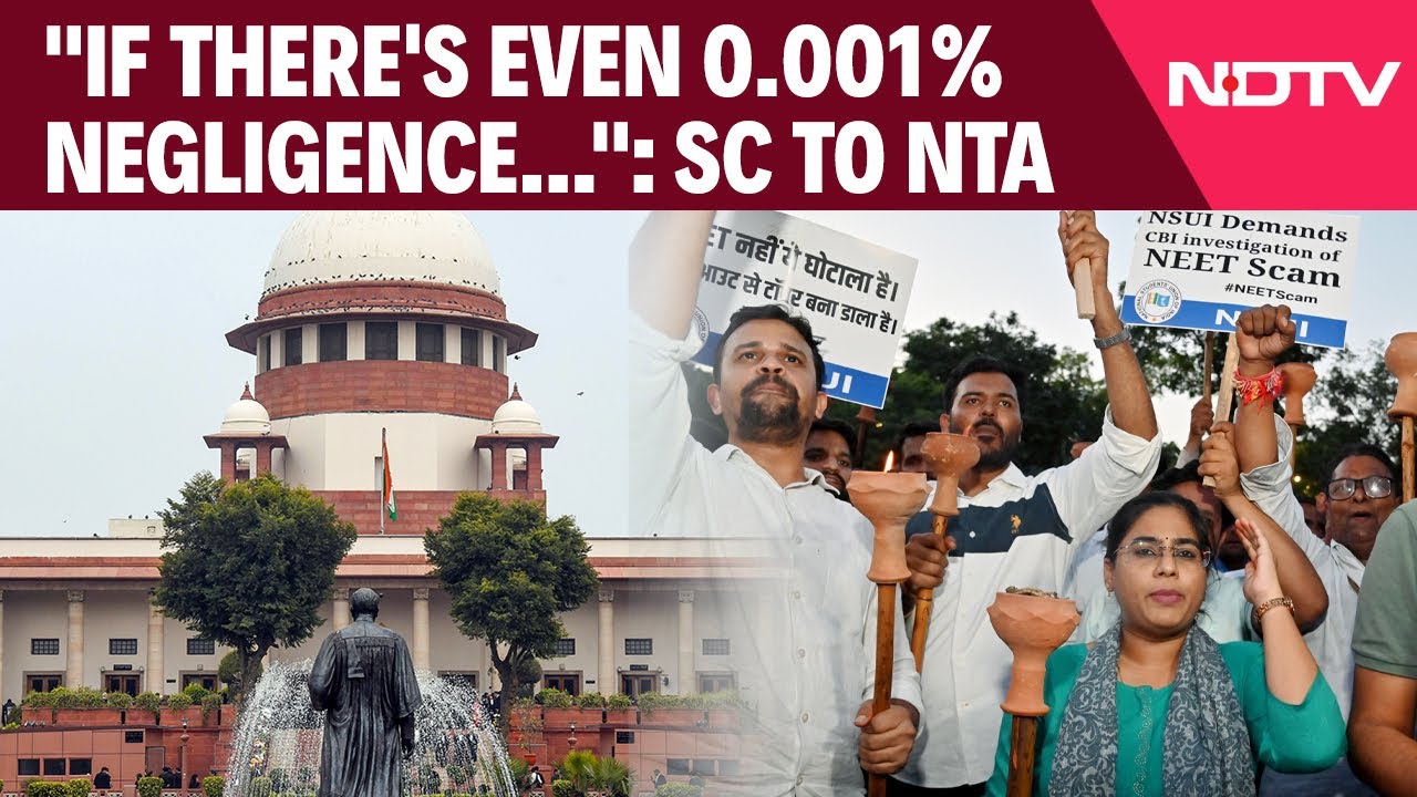 SC On NEET 2024 | Supreme Court Reprimands NTA Amid NEET Row: 