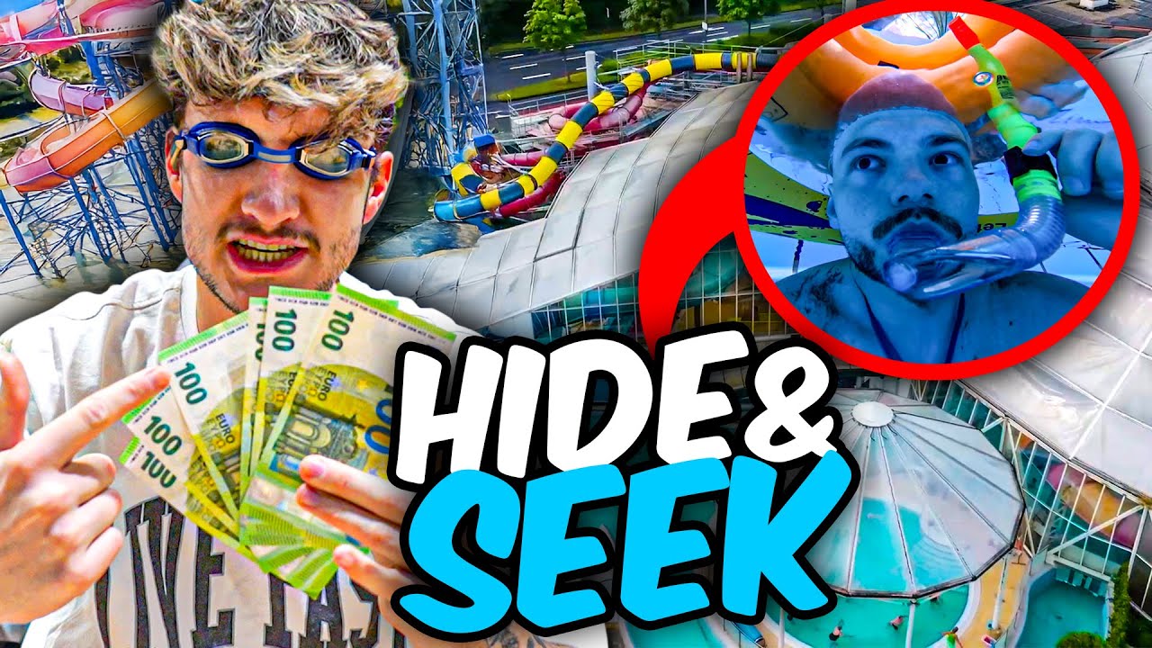 VERSTECKEN CHALLENGE in XXL AQUAPARK! *1 Minute = 10€*