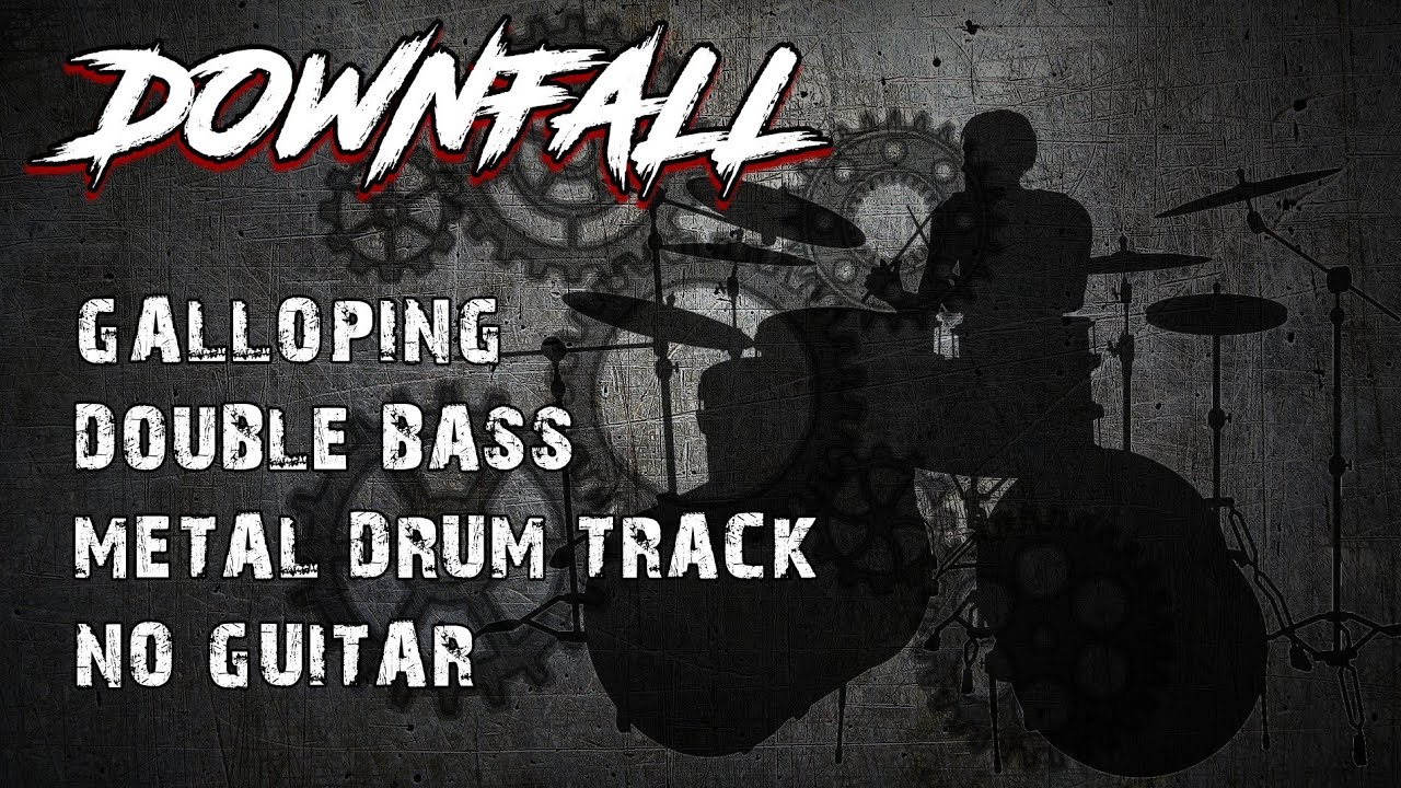 Downfall - Galloping Double Bass Metal Drum Track, 174 BPM