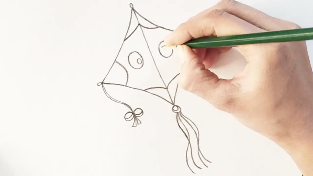 How to draw a kite🪁 drawing #viral#trending#pencildrawing#art#sketch✍️✨💫