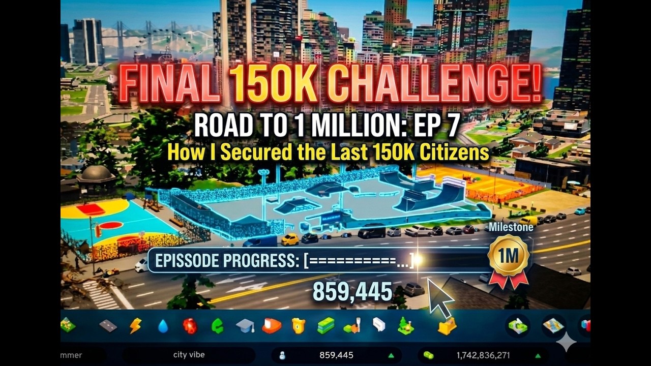 THE IMPOSSIBLE 1 MILLION: NO MODS! 🔥 | Episode 7 | Final 150k Challenge 7#citiesskylines2