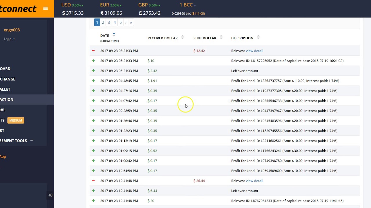 Bitconnect Reinvest Strategy
