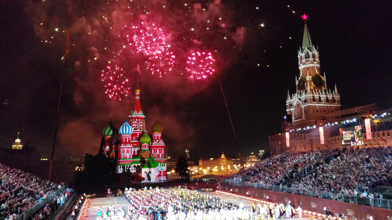 Spaskaya Tower Military Festival Finale, Red Square, Moscow, 2018 (4k)