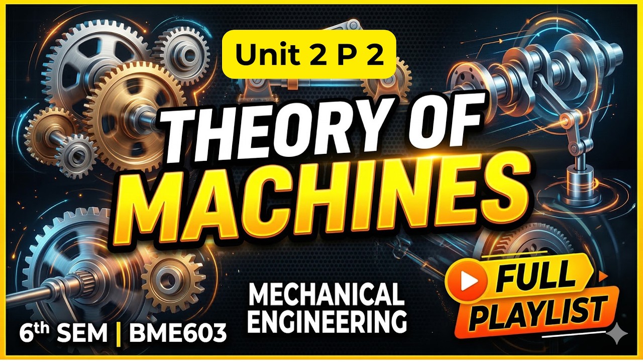 Unit 2 P 2  - Theory of Machine | TOM | AKTU Unique Series | AKTU EXAM | Mechanical Engineer