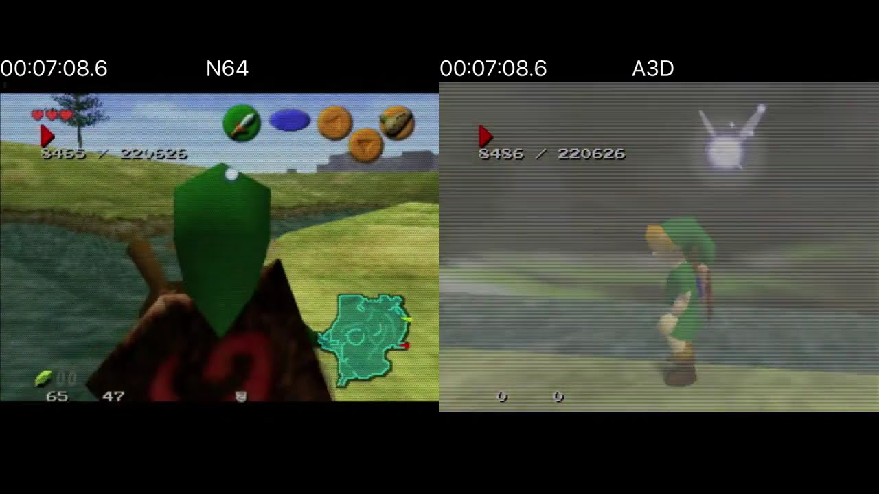 Analogue 3D vs N64 - PancakeTurtle Ocarina of Time 100% TAS (Full)
