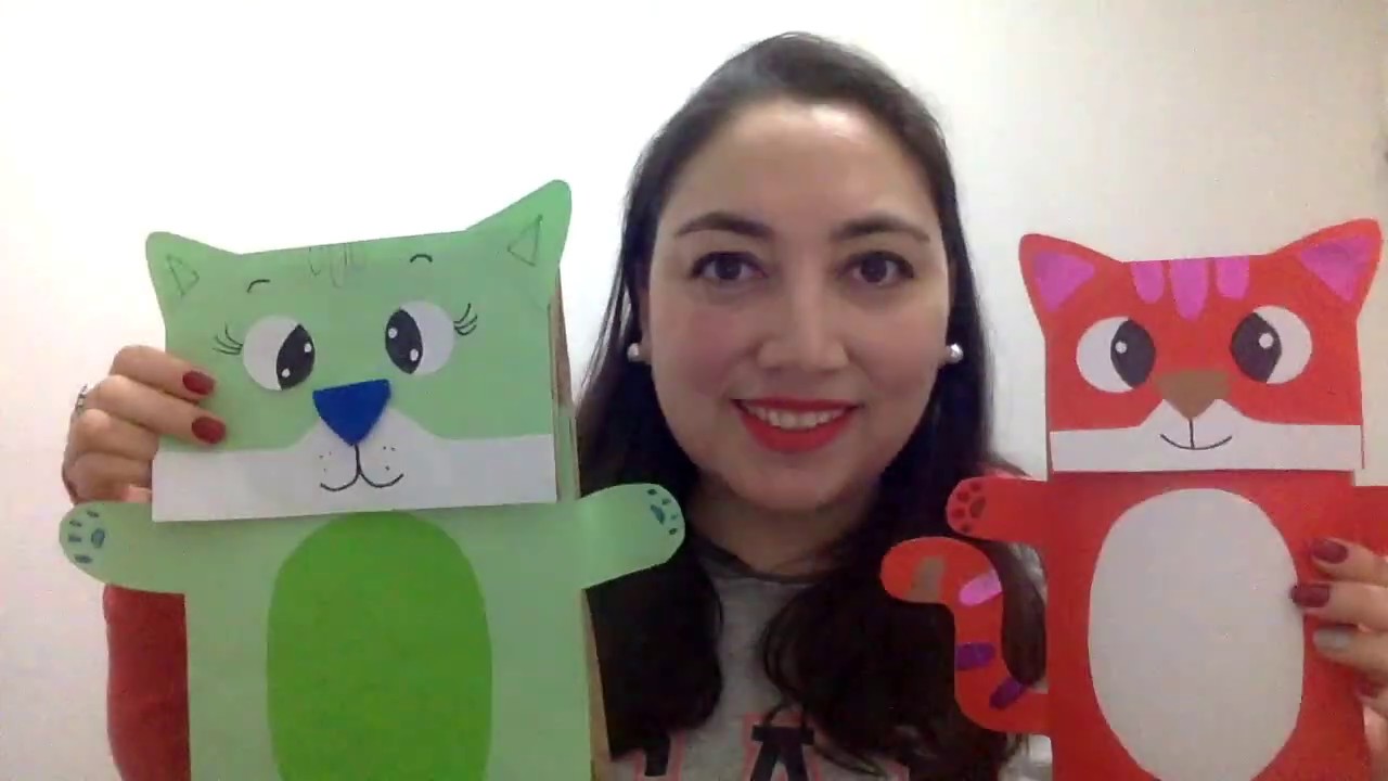Títere de Gatito con bolsa de papel