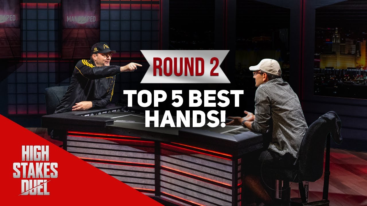 High Stakes Duel Top 5 Hands | Round 2 | Phil Hellmuth vs Antonio Esfandiari