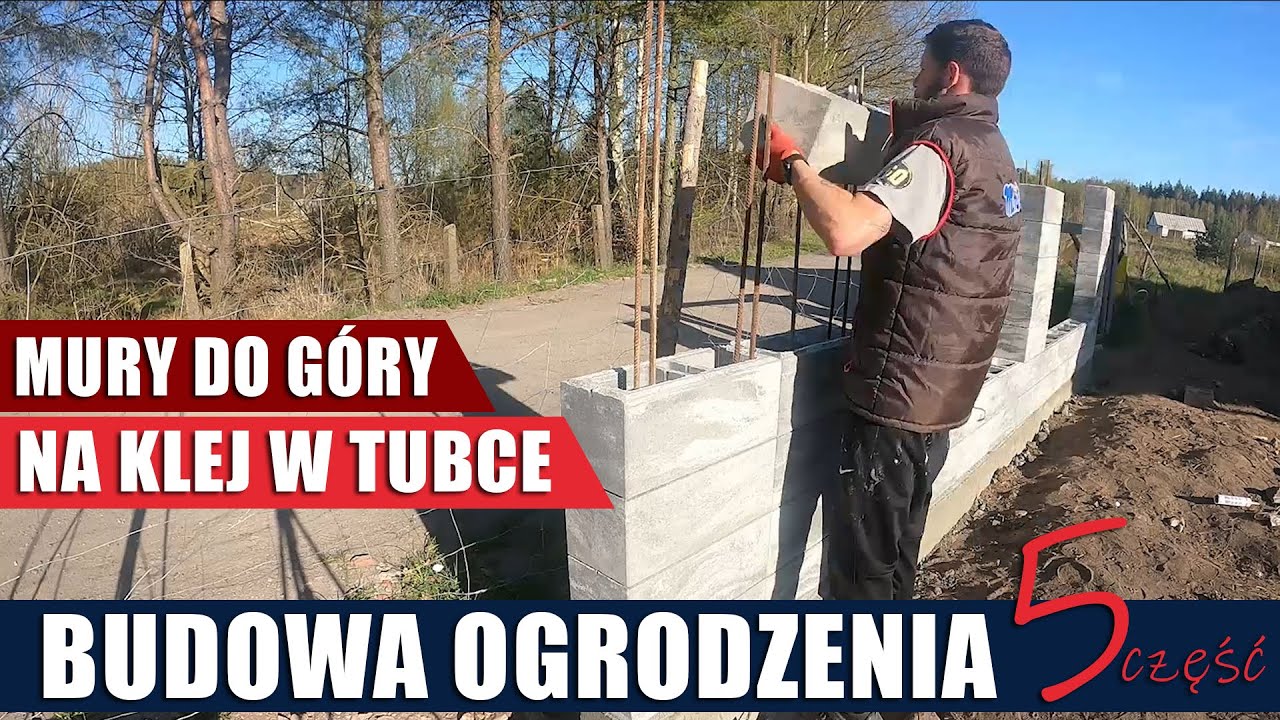 Szybkie i łatwe ogrodzenie modułowe Joniec - Stawianie bloczków na klej uszczelniacz