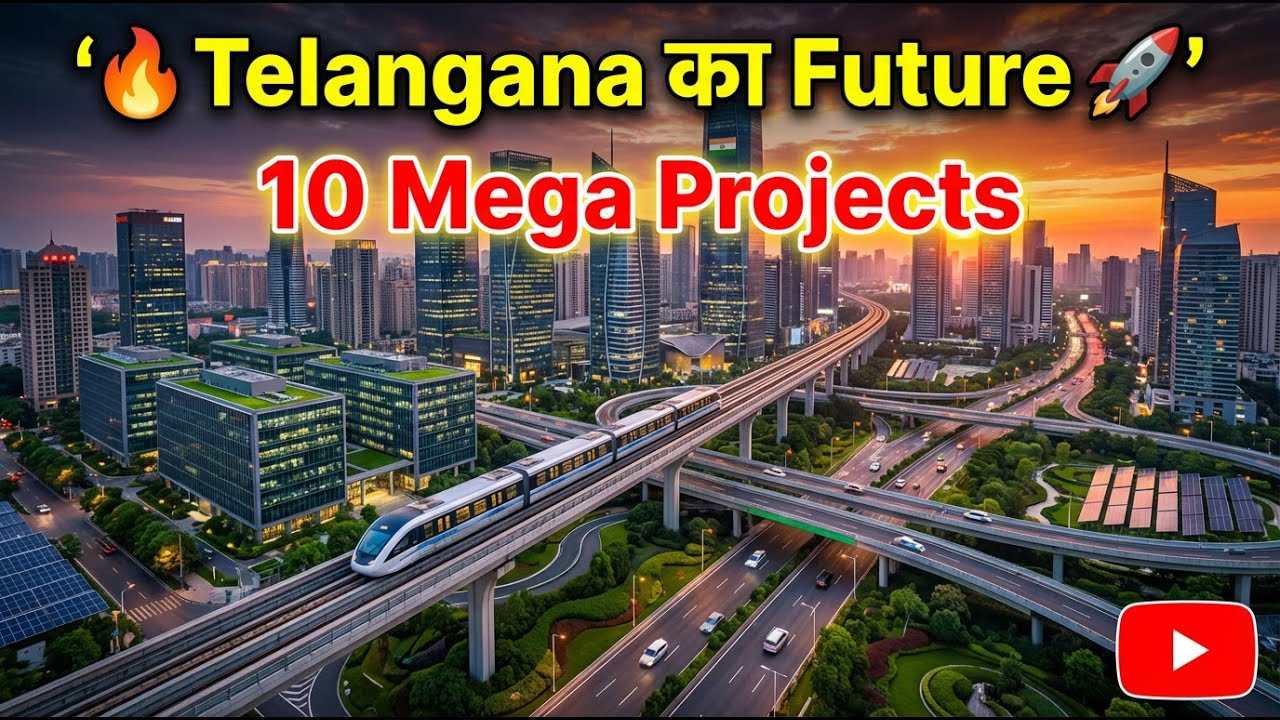 Telangana Top 10 Upcoming Mega Projects 2026 | Hyderabad Mega Development | South India का Future