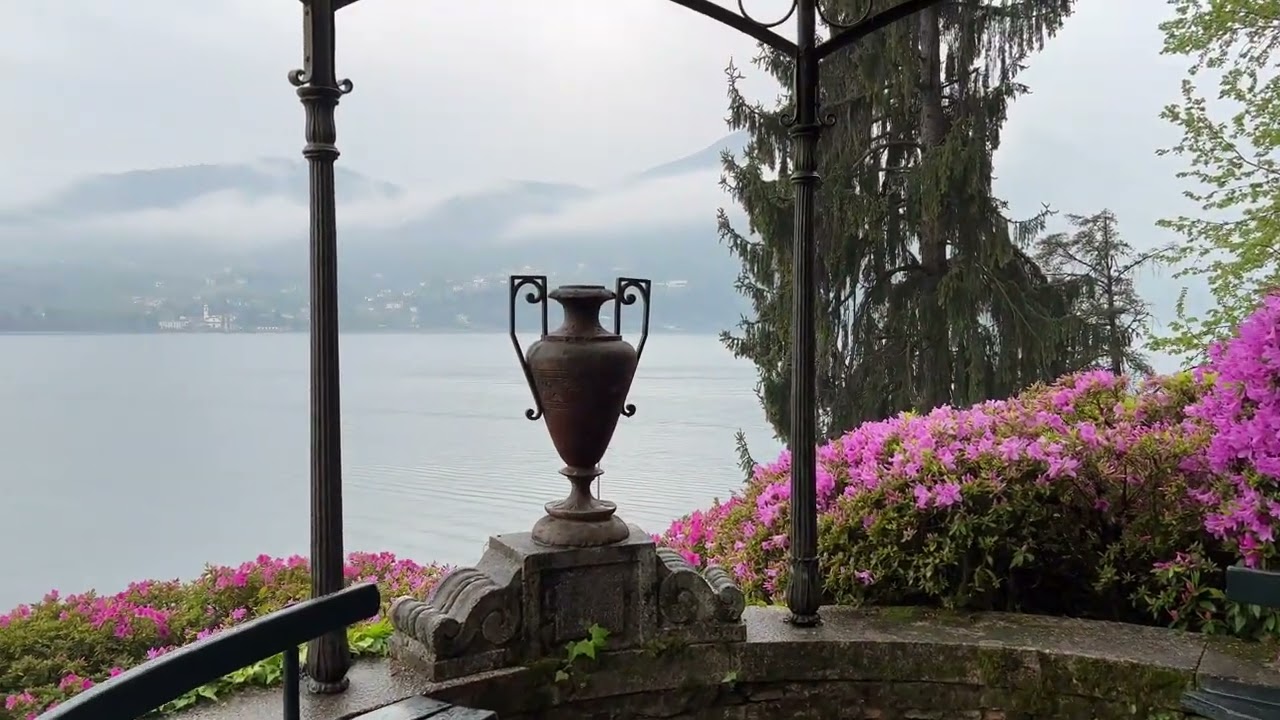 A morning walk in the garden of Villa Carlotta, Lake Como, April 23, 2022