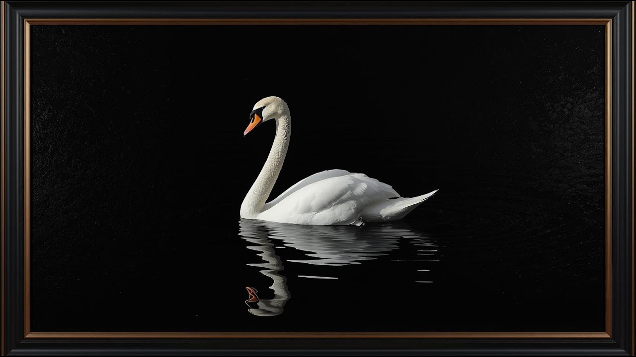 Midnight Swan 4K — Pure Elegance in Absolute Stillness