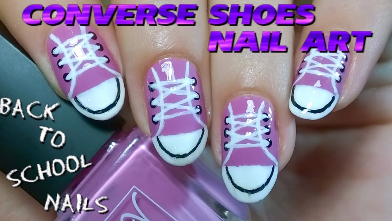 Converse shoes | Back to school nail art || Nails By Matin