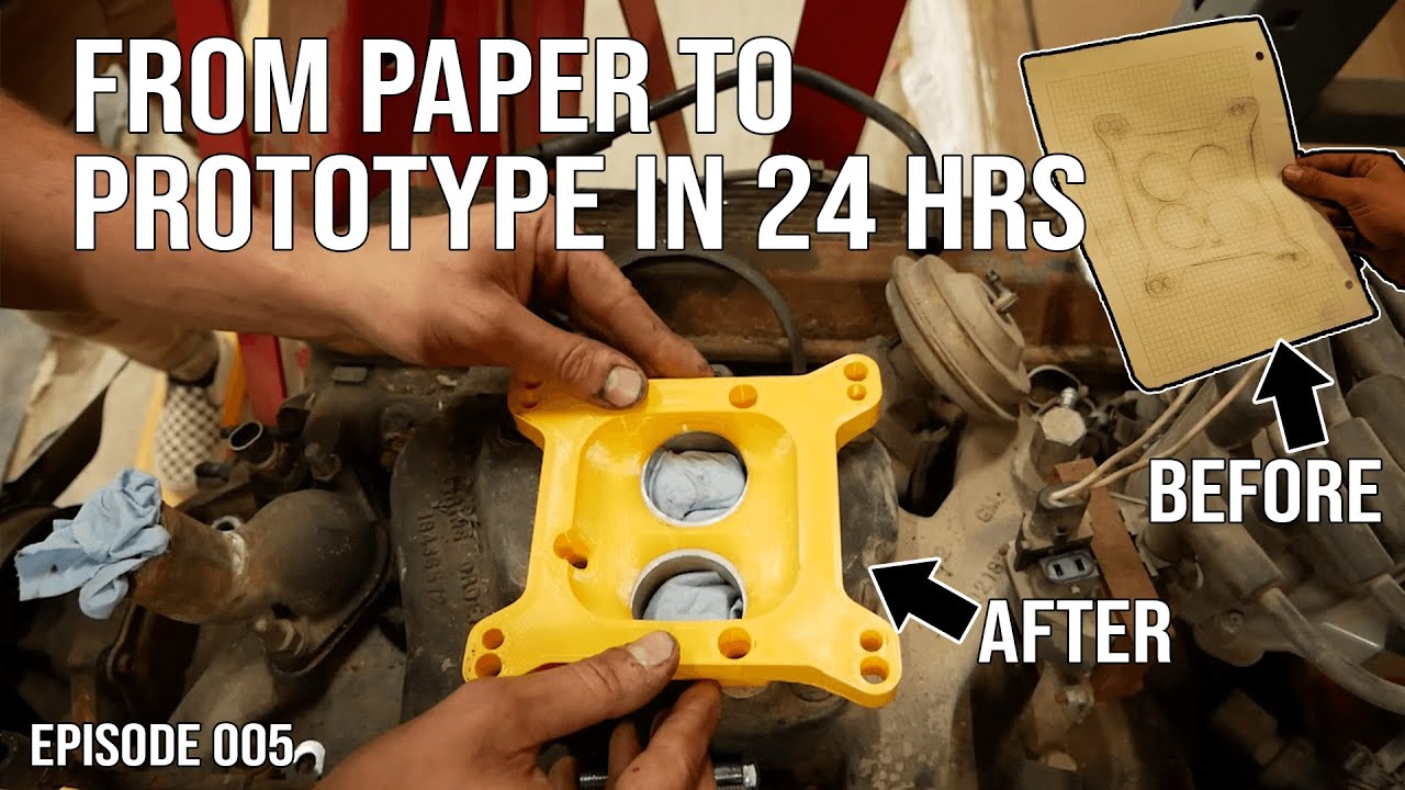 GM TBI Intake to Holley 4 Barrel Adaptor (3D Printed in Minutes!!)