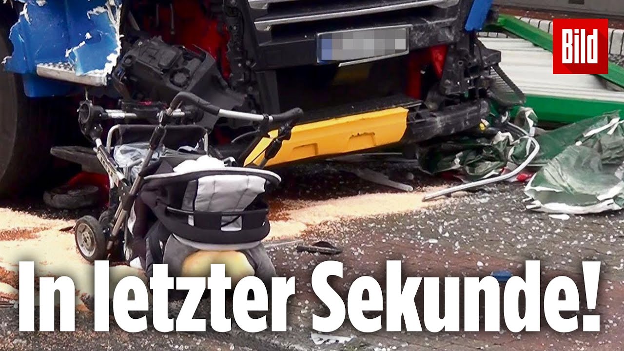 Vater rettet Baby bei Lkw-Crash