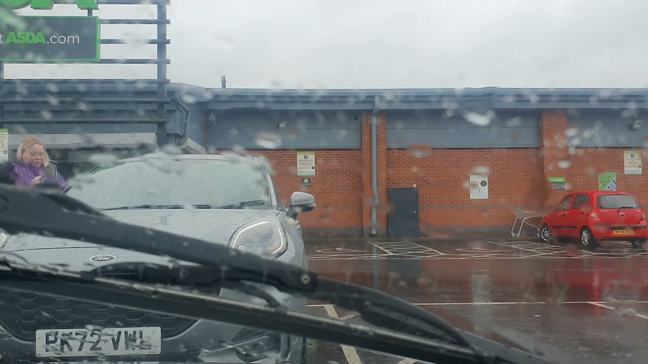 Torrential Rain Through The Soaking Streets Of Blackpool