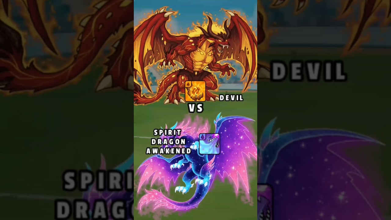 DEVIL  VS  SPIRIT DRAGON AWAKENED | Dynamons World 🌎🌍