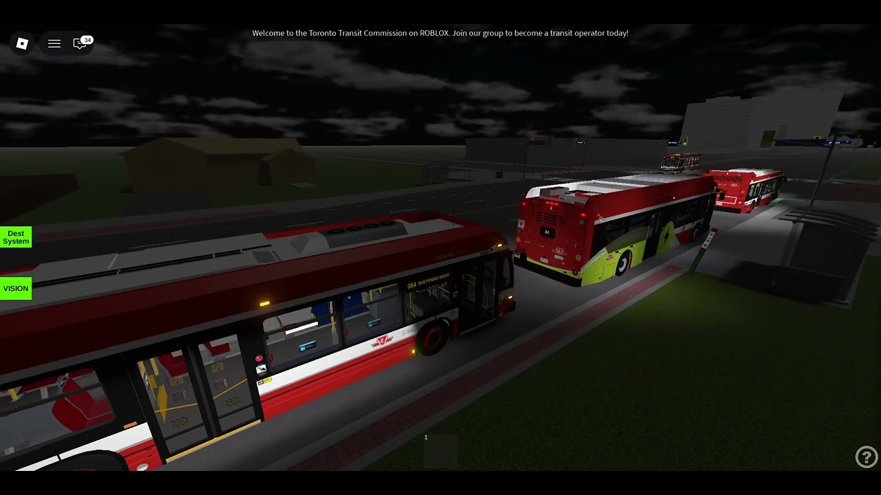 Roblox TTC Arrow Road Division | NovaBus LFS HEV | Route 984 to Sheppard Yonge Stn | PART 2