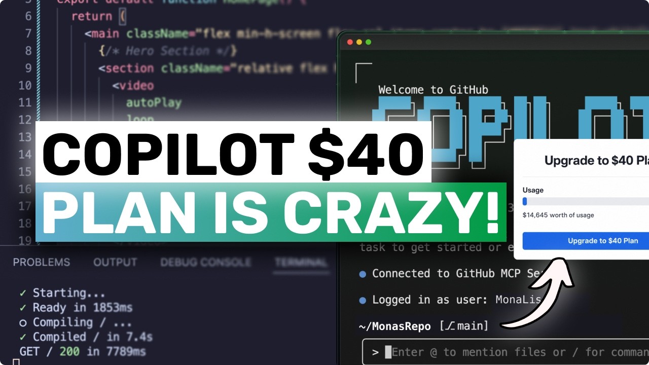 Тарифный план Github Copilot за 40 долларов &mdash; это безумие (использование на 14 000 долларов!): ка...