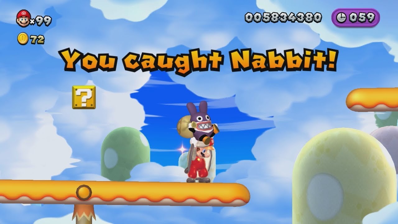 New Super Mario Bros. U - All Nabbit Chases