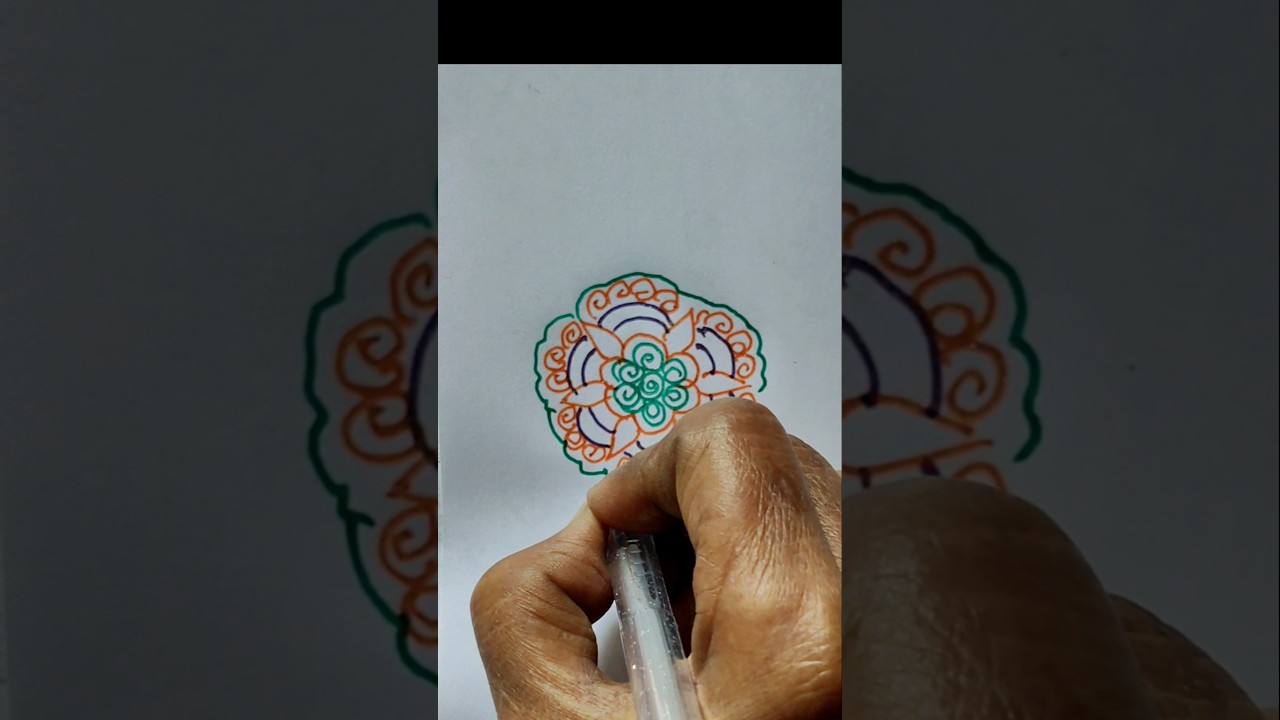 friday kolam#easy rangoli#kolamrangoli#muggulu#freehandrangolis#dotskolam#flowers kolam#dailykolam