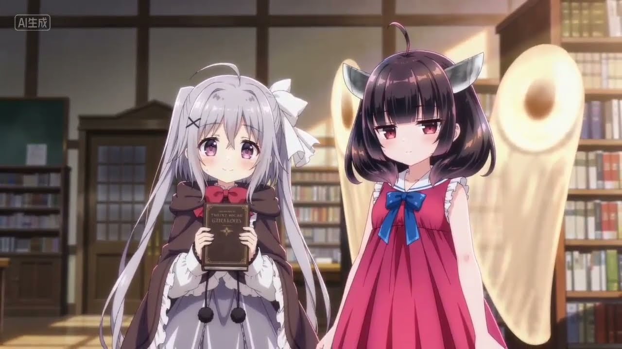 きりたんは図書館でねりの欲しい本を手に入れるのを手伝ったAI生成アニメ#東北きりたん#風又ねり 