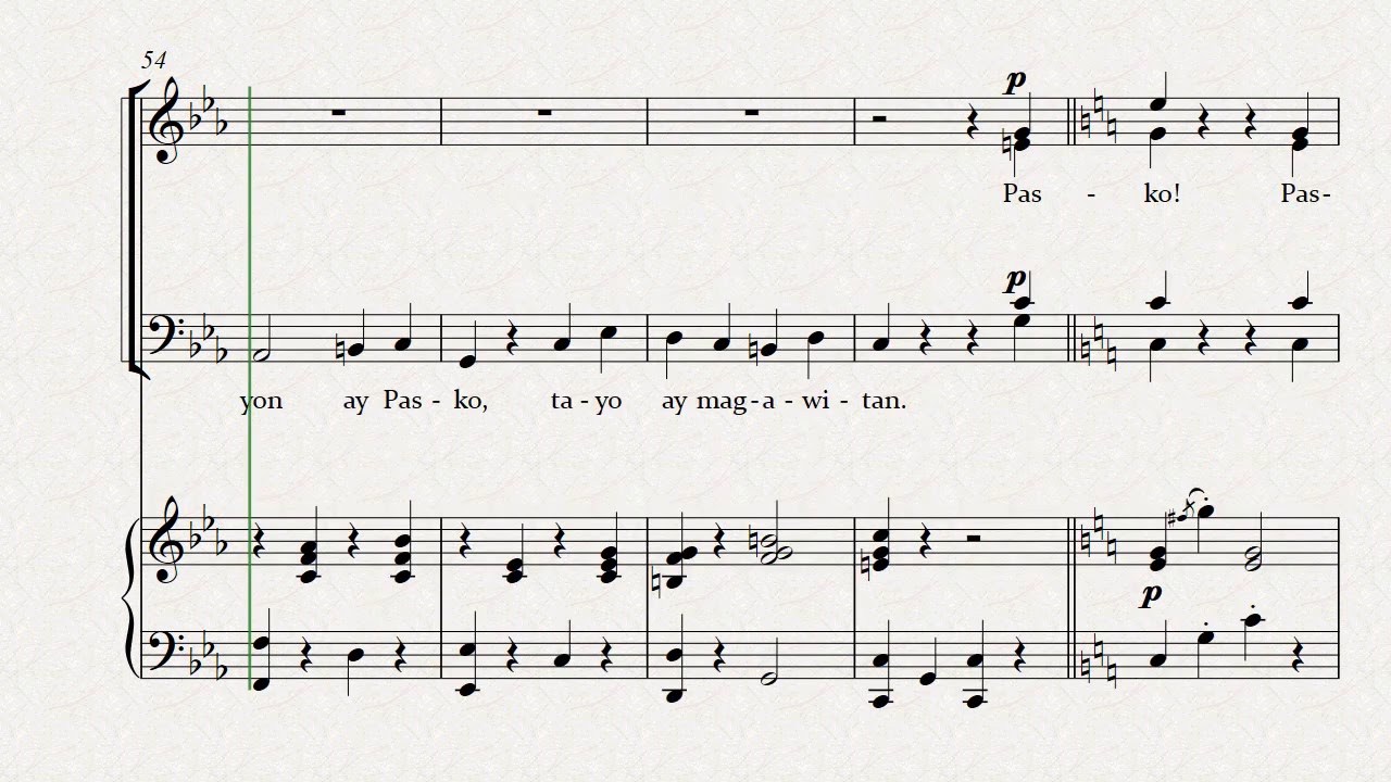 Pasko Na Naman SATB Piano Accompaniment
