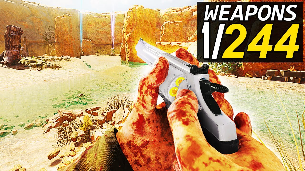 HUGE 244 WEAPON GUN GAME ON DESERT ARENA BO3 CUSTOM ZOMBIES!!!