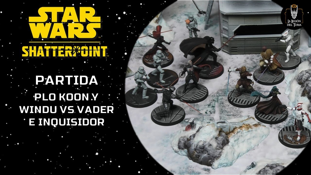 STAR WARS Shatterpoint Plo Koon y Windu vs Vader e Inquisidor