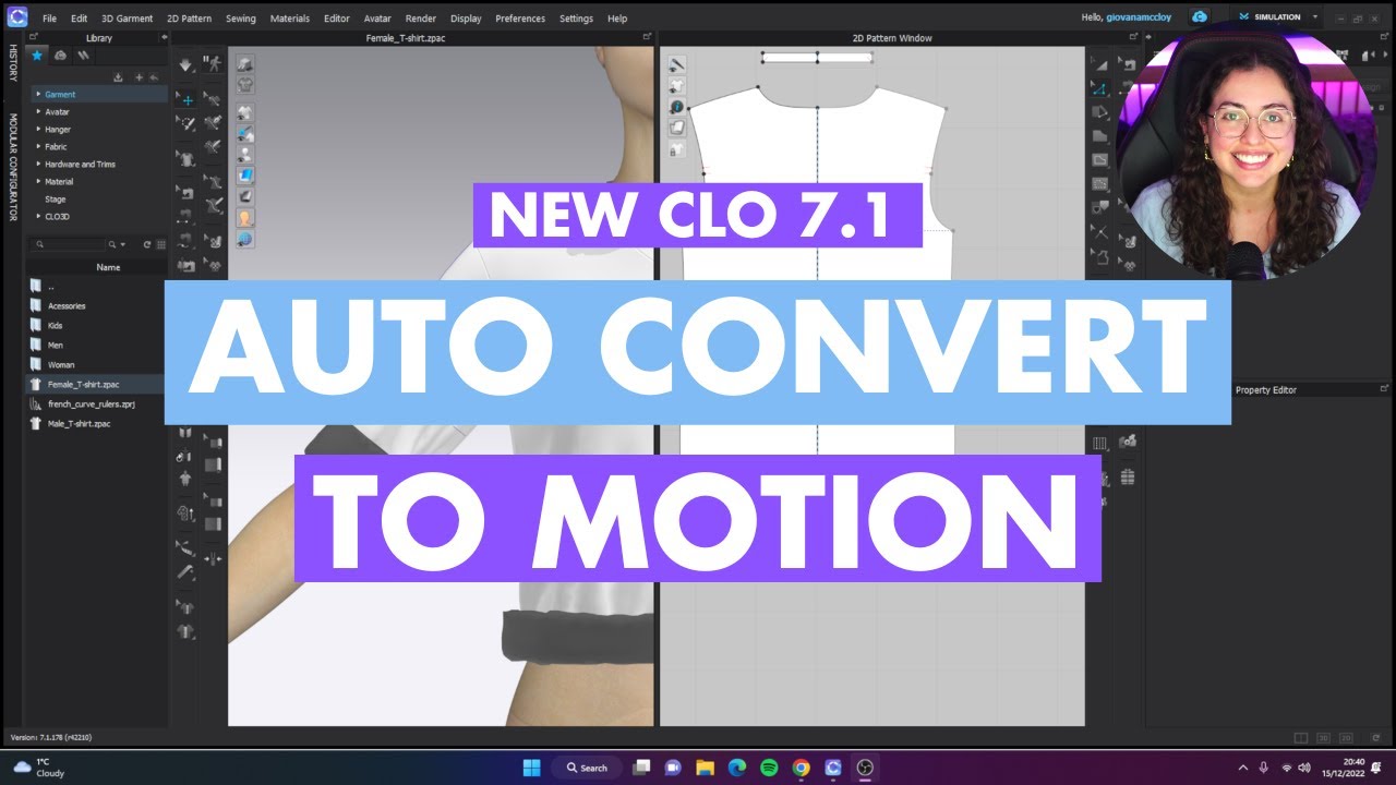 New CLO 7.1 | How to use the Auto Covert to Motion in Clo3D