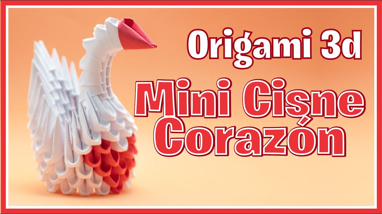 ❤️ CREA un Mini CISNE de CORAZÓN 💖 de Origami 3d 🦢 Tutorial DEFINITIVO Paso a Paso, (MUY FÁCIL)