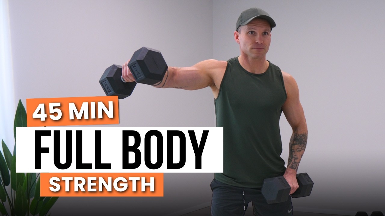 45 Min FULL BODY DUMBBELL WORKOUT | Build Strength & Muscle at Home