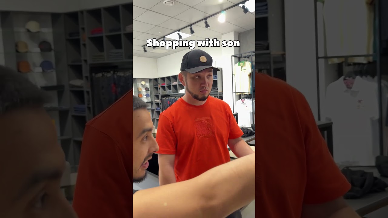 Shoppng with son